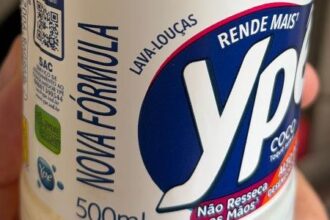 Detergente Ypê de lote com final 1