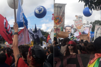 Manifestação estudantil fecha Faria Lima contra Governo de SP