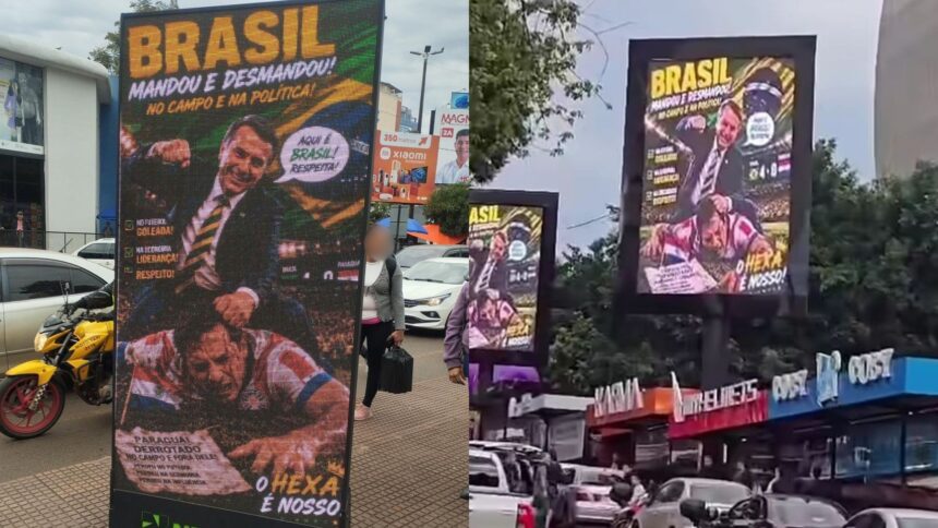 Montagem de Bolsonaro agredindo jogador paraguaio gera confusão