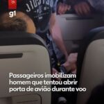 VÍDEO: Passageiros amarram homem que tentou abrir porta de avião durante voo para os EUA