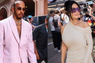 Kim Kardashian e Lewis Hamilton combinam look em 2º dia de F1 em Mônaco