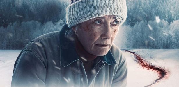 Emma Thompson no papel de uma pescadora que interrompe o sequestro de uma jovem