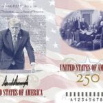 Trump publica imagem de passaporte comemorativo dos EUA com o próprio rosto