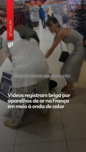 VÍDEO: Franceses brigam por ventiladores e ar-condicionado