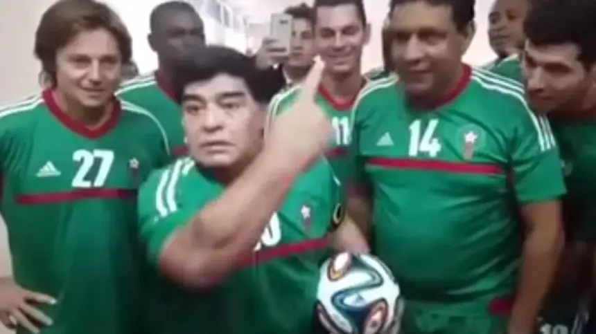 "A jugar": jogo de Maradona em 2015 gerou meme viralizado na Copa de 2026