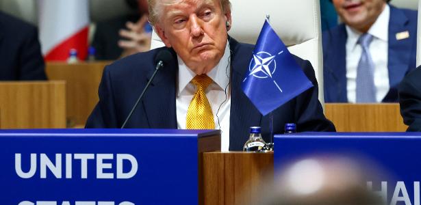 Presidente dos EUA, Donald Trump, durante reunião de cúpula da Otan, em Ancara, na Turquia