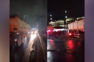 Veja imagens da greve dos caminhoneiros em SP nesta segunda