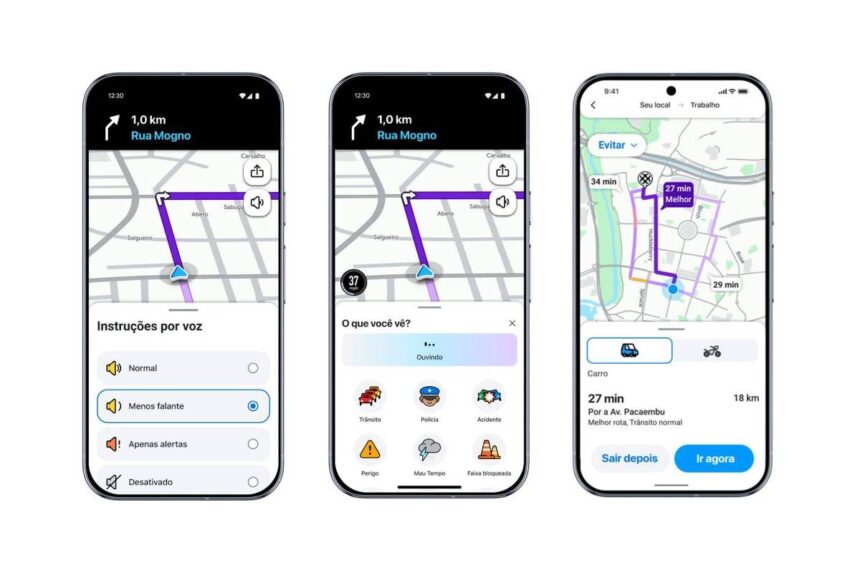 Waze ganha 'modo menos falante' e amplia uso de IA - 13/07/2026 - Tec