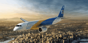 Jato da família E2 da Embraer: maior negócio foi para Grupo Abra, que encomendou 20 jatos, com 10 opções de compra e mais 15 direitos de compra