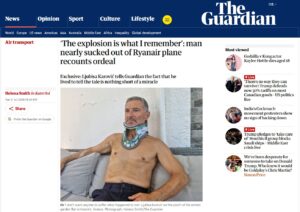 Homem que foi parcialmente sugado para fora de avião fala em 'milagre'