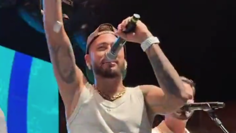 Após "dia de fúria", Neymar curte show de Thiaguinho com Bruninho e parças