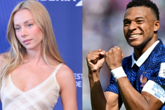 Em aparição rara, Ester Expósito e Mbappé são flagrados abraçados em Paris
